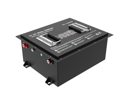 51.2V 50Ah عربات الغولف بطارية LiFePO4 100A BMS 2560Wh الطاقة مع بلوتوث / LCD