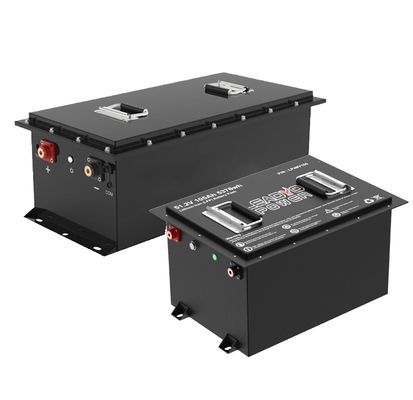 Smart CANBUS RS485 LiFePO4 عربة الغولف 48V 51.2V 150Ah بطاريات LFP الحديدية الليثيوم مع شاشة LCD LED / شاحن
