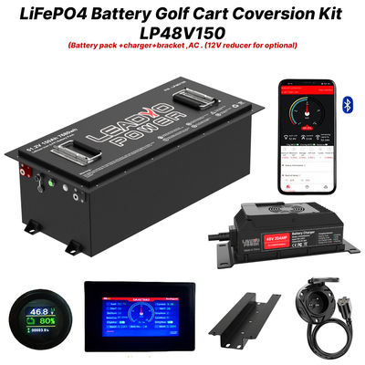 شراء 48V 150Ah 51.2V LiFePO4 بطارية ليتيم عربة الغولف 250Amp مصدر مستمر ، 520A / 20S التصنيع عبر الإنترنت
