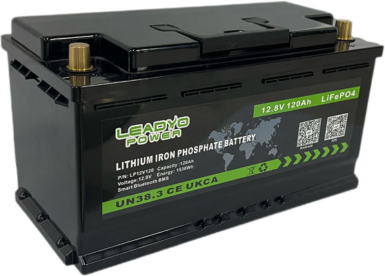 DIN L4 L5 12V 100Ah 120Ah Lifepo4 LFP تطبيق بلوتوث بطارية ليثيوم حديد pacl لتخزين الطاقة الشمسية
