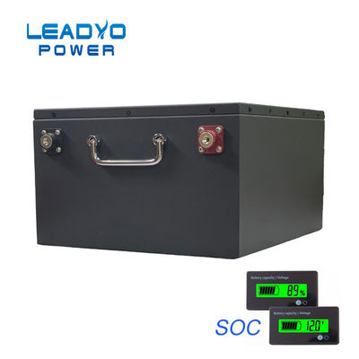 سعر جيد بطاريات عربة الغولف 48V 100Ah LiFePO4 بطاريات عربة الغولف 300A / 10s ذروة التيار أكثر من حماية التيار الانترنت